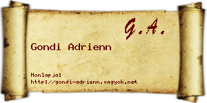 Gondi Adrienn névjegykártya